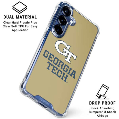 Georgia Institute of Technology Gold LogoType GT Galaxy S25 Clear Case